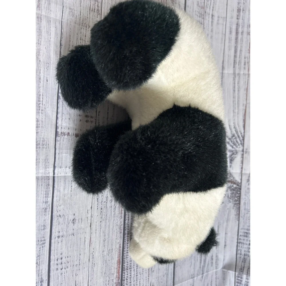 Kinderfriends Importoys Panda Bear Plush Vintage Stuffed Animal Black White 14in - Picture 4 of 7